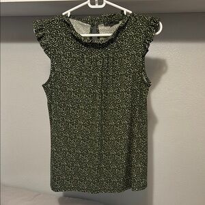 Green Floral Sleeveless Dress